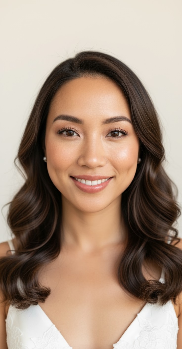 After Curly Hair Down Wedding